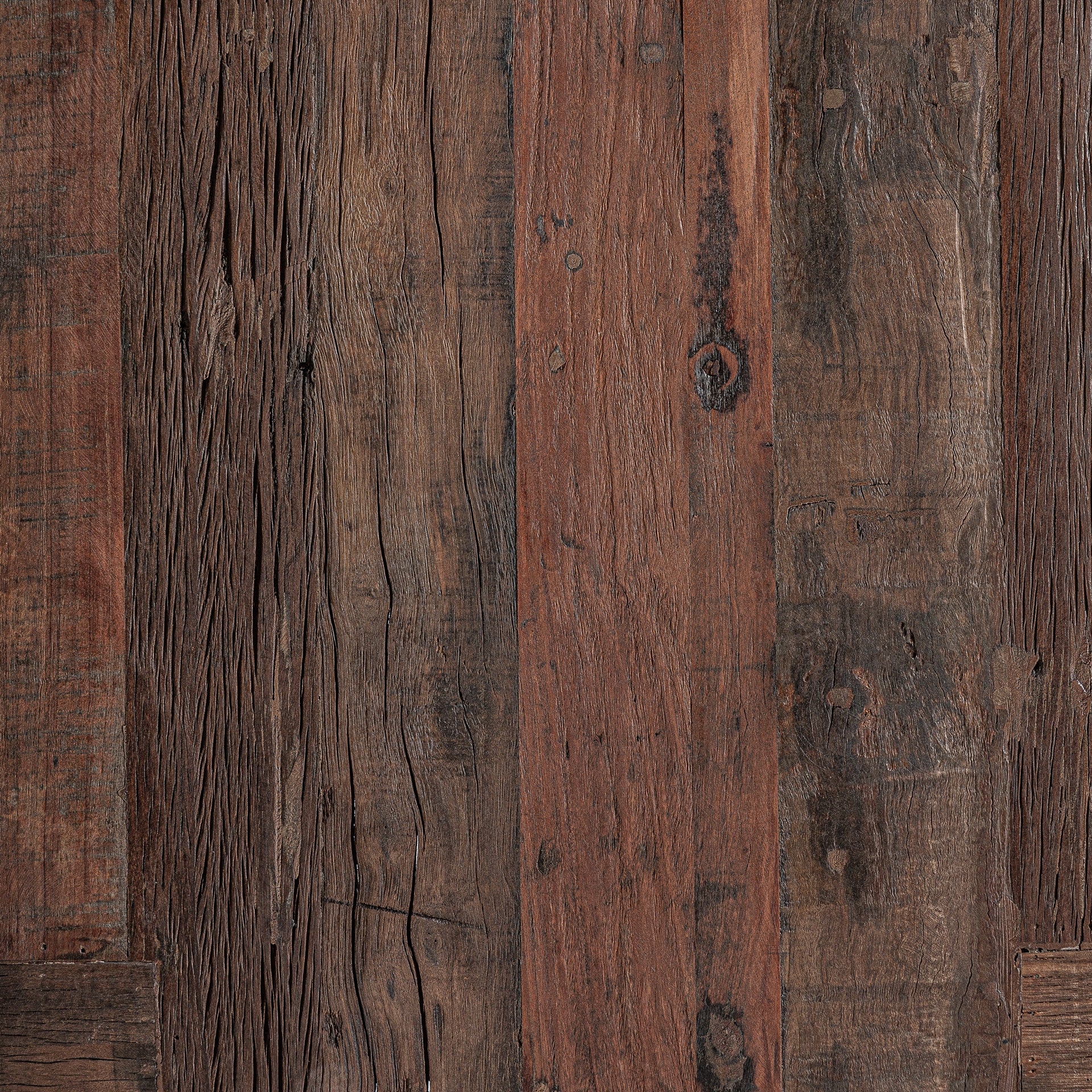 Reclaimed Wood Console Table - 200cm Brown Vintage Entryway Table