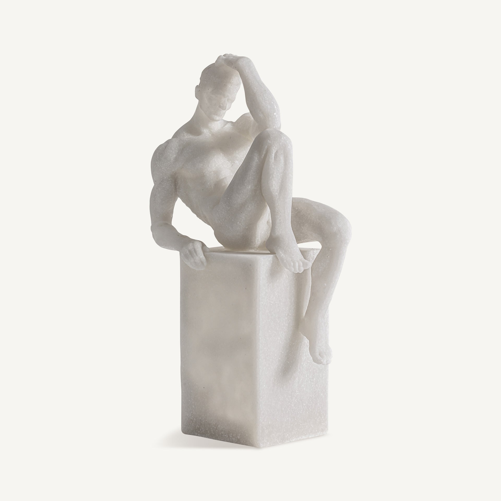 Phoebe White Resin Sculpture - Contemporary Human Figure Art