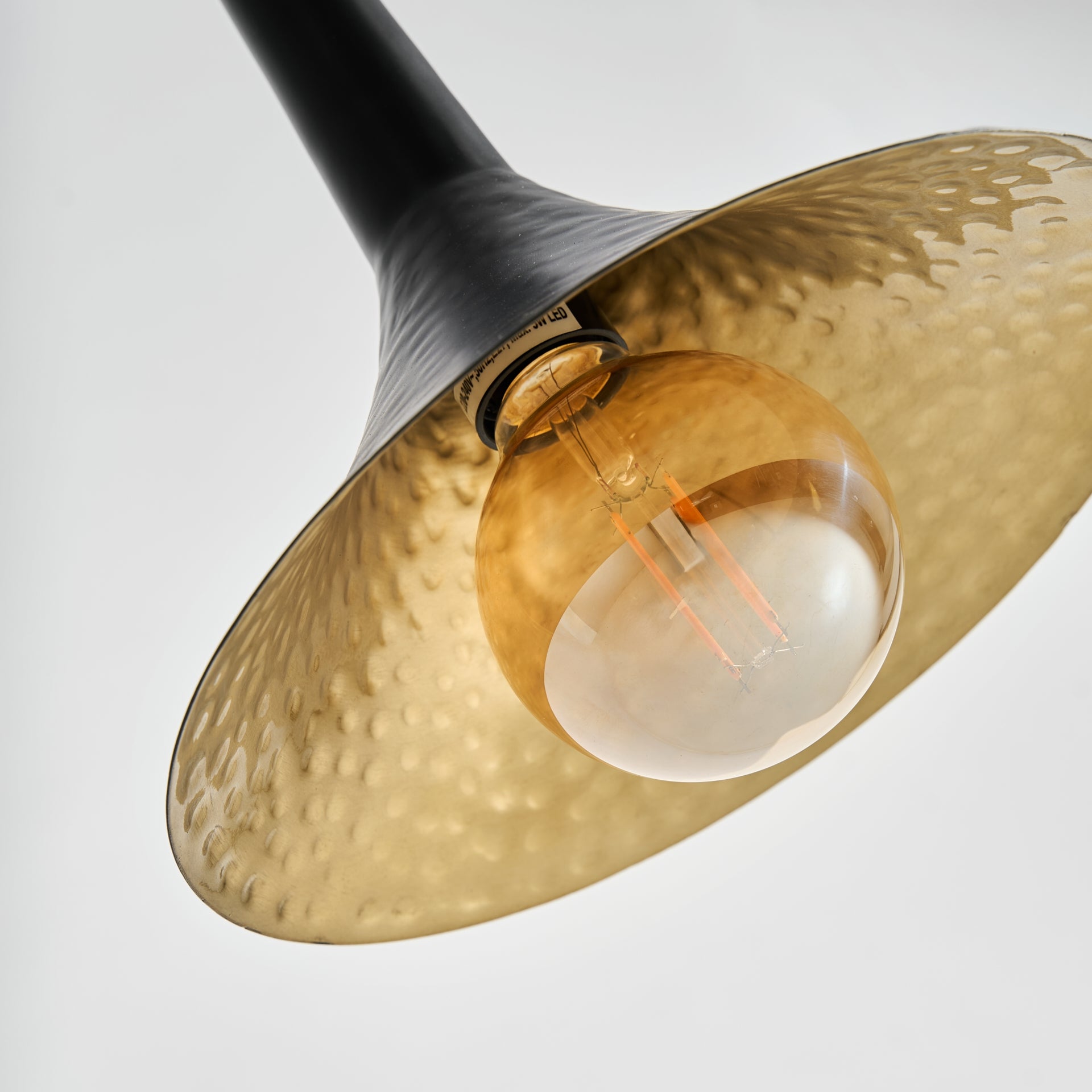 Mondher Black Iron Ceiling Lamp - Contemporary 26cm Pendant Light