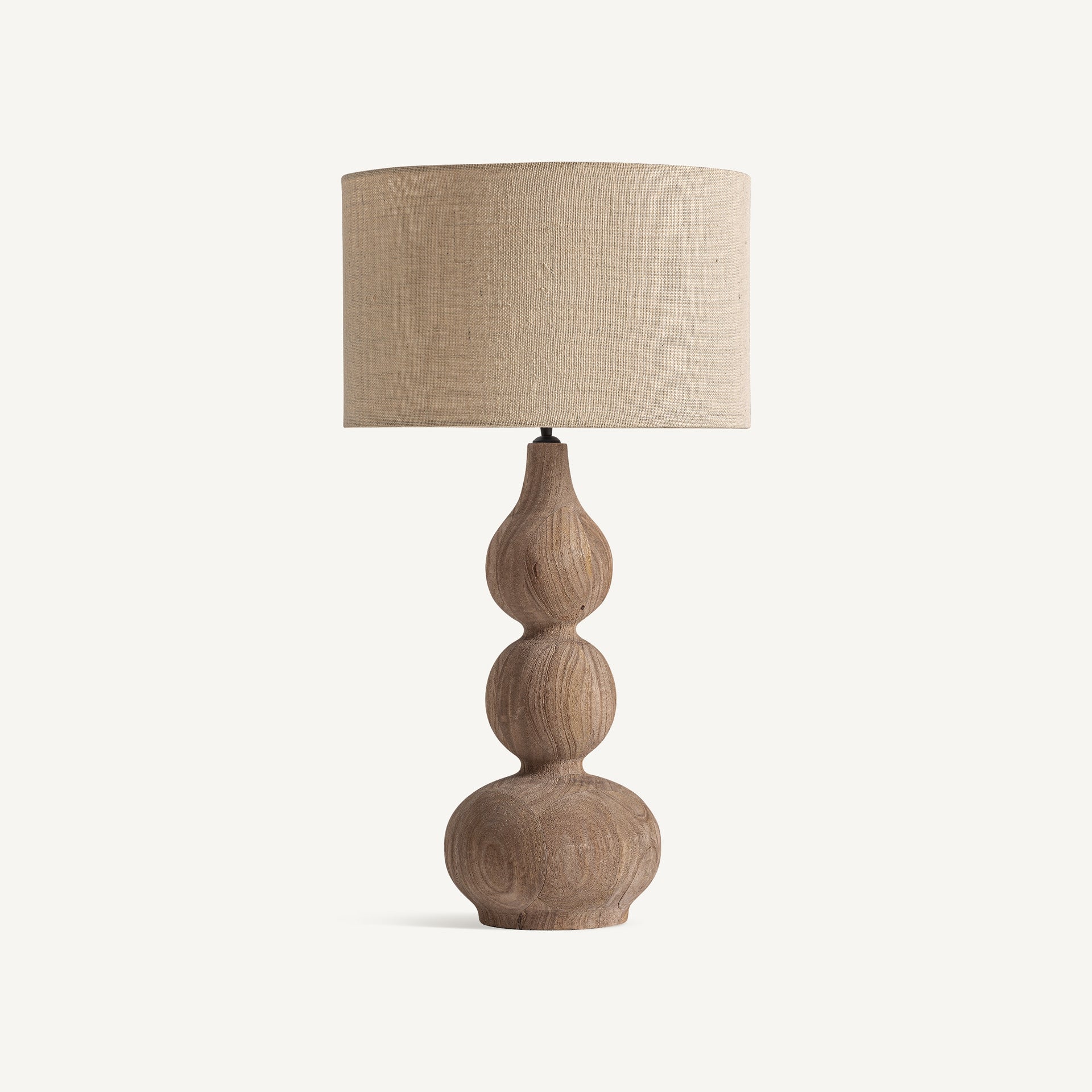 Mango Wood Table Lamp with Jute Shade - 84cm Contemporary Lighting