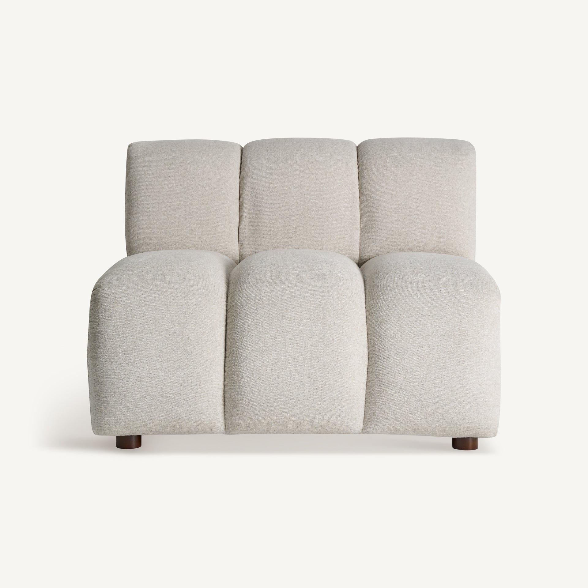 Central Sofa Module - Grey Polyester Modular Seating