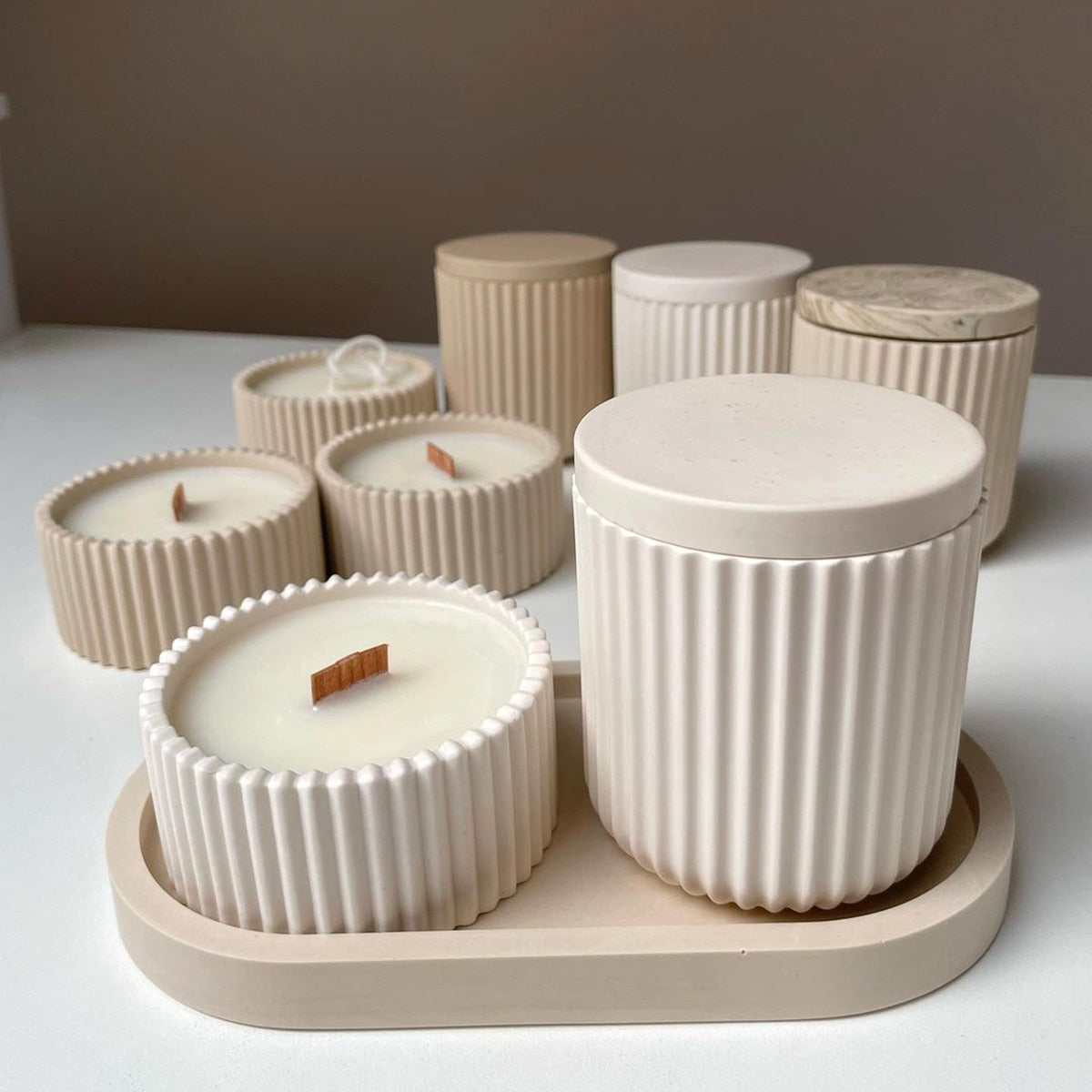 SkandiShop DIY Round Striped Jar